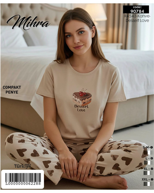 90784 COMPAKT PENYE KISA KOL PİJAMA TAKIM