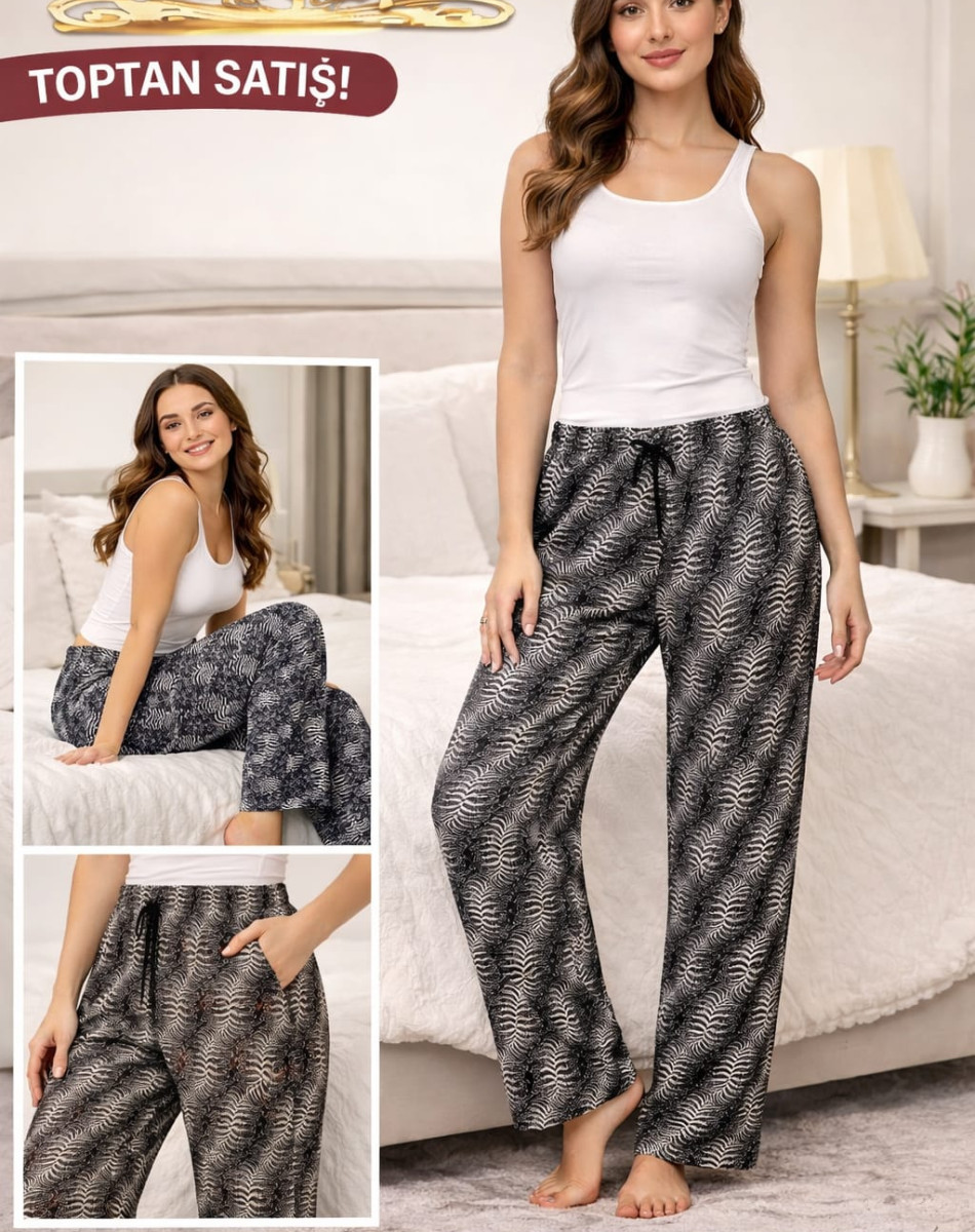 TÜRLÜ VİSKON BATTAL CEPSİZ PİJAMA (NOT:DESENLER KARIŞIK GELİR)