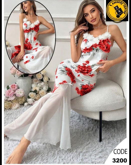 İP ASKI ALTI TÜLLÜ UZUN ELBİSE