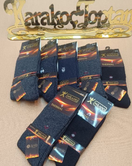 THERMAL DİKİŞLİ ERKEK HAVLU ÇORAP + THERMAL DİKİŞLİ ERKEK HAVLU ÇORAP +