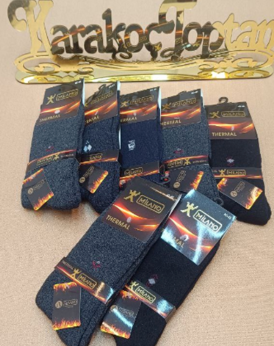 THERMAL DİKİŞLİ ERKEK HAVLU ÇORAP +