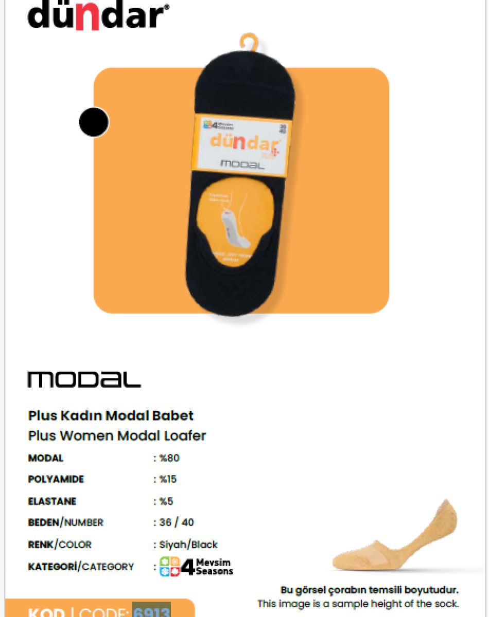 6913 UNİSEX BAY BAYAN MODAL BABET