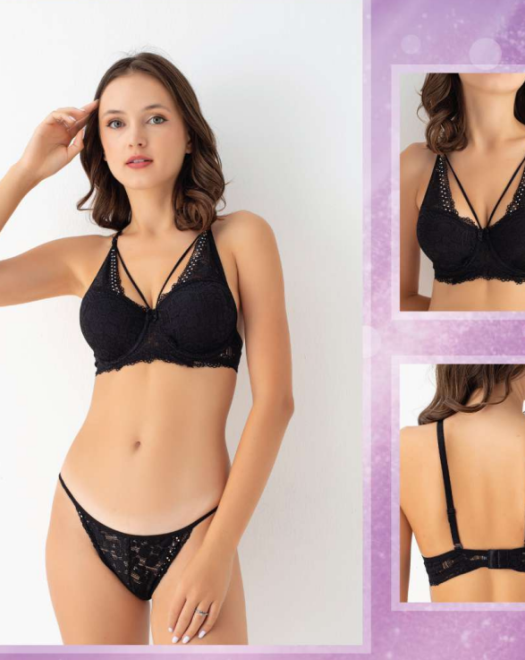 7205 TAŞLI DANTELLİ SÜTYEN TAKIM