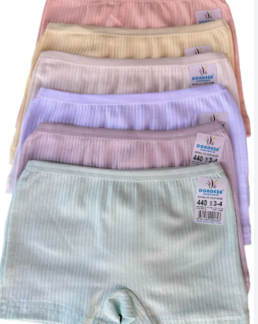 440 RAPORLU ESNEK KUMAŞ KIZ ÇOCUK BOXER