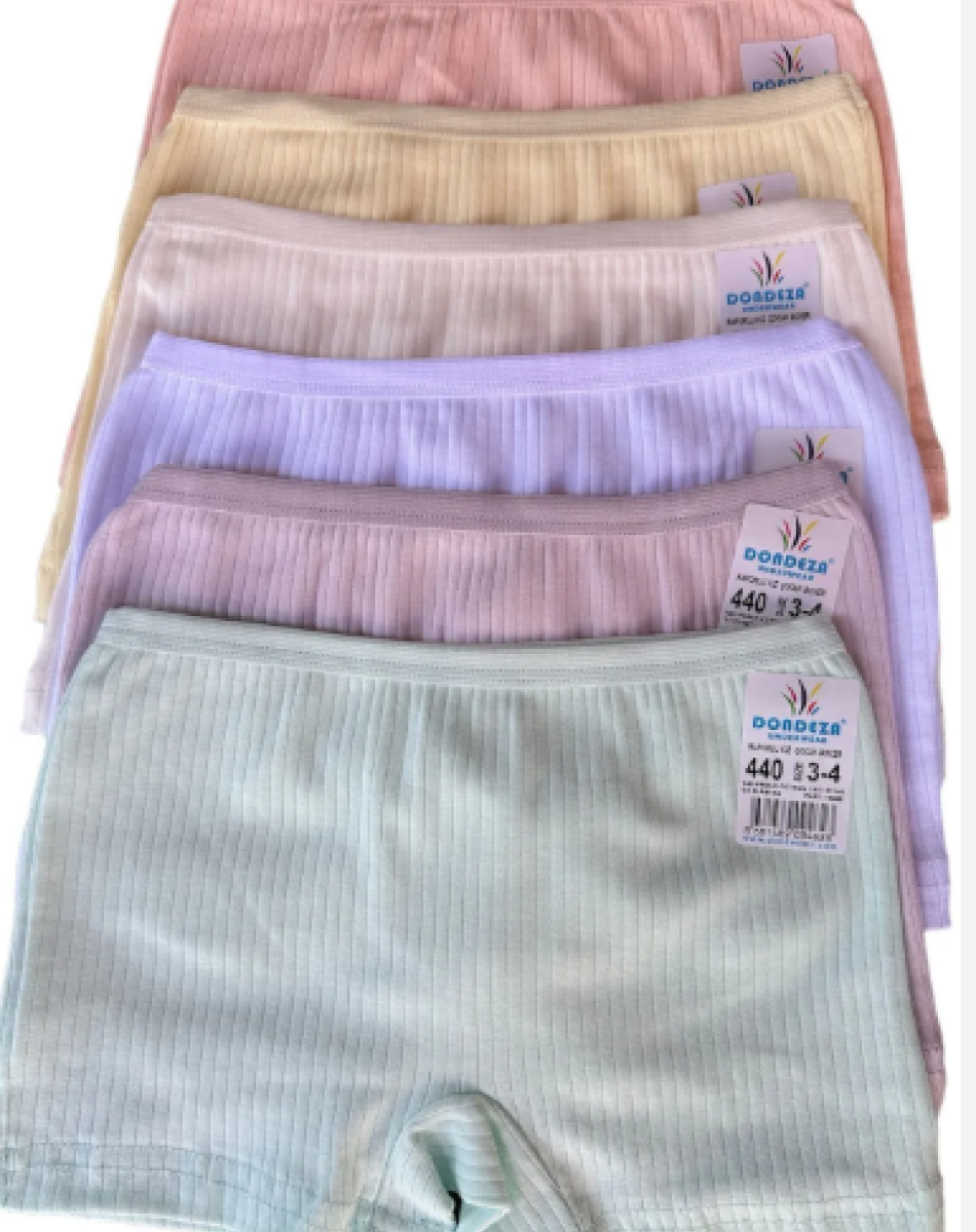 440 RAPORLU ESNEK KUMAŞ KIZ ÇOCUK BOXER