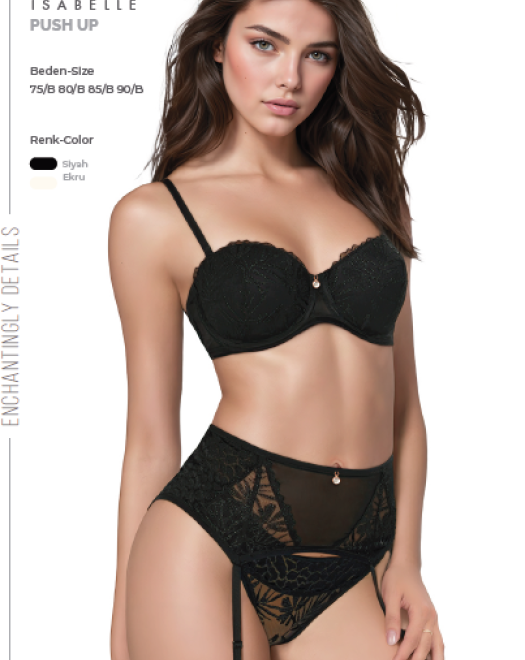 5000 BRODE KAPLI JARTİYERLİ SÜTYEN TAKIM