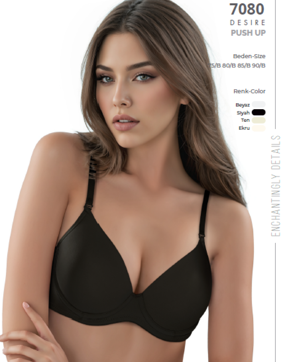 7080 MİCRO KAPLI SİLİKONLU SÜTYEN