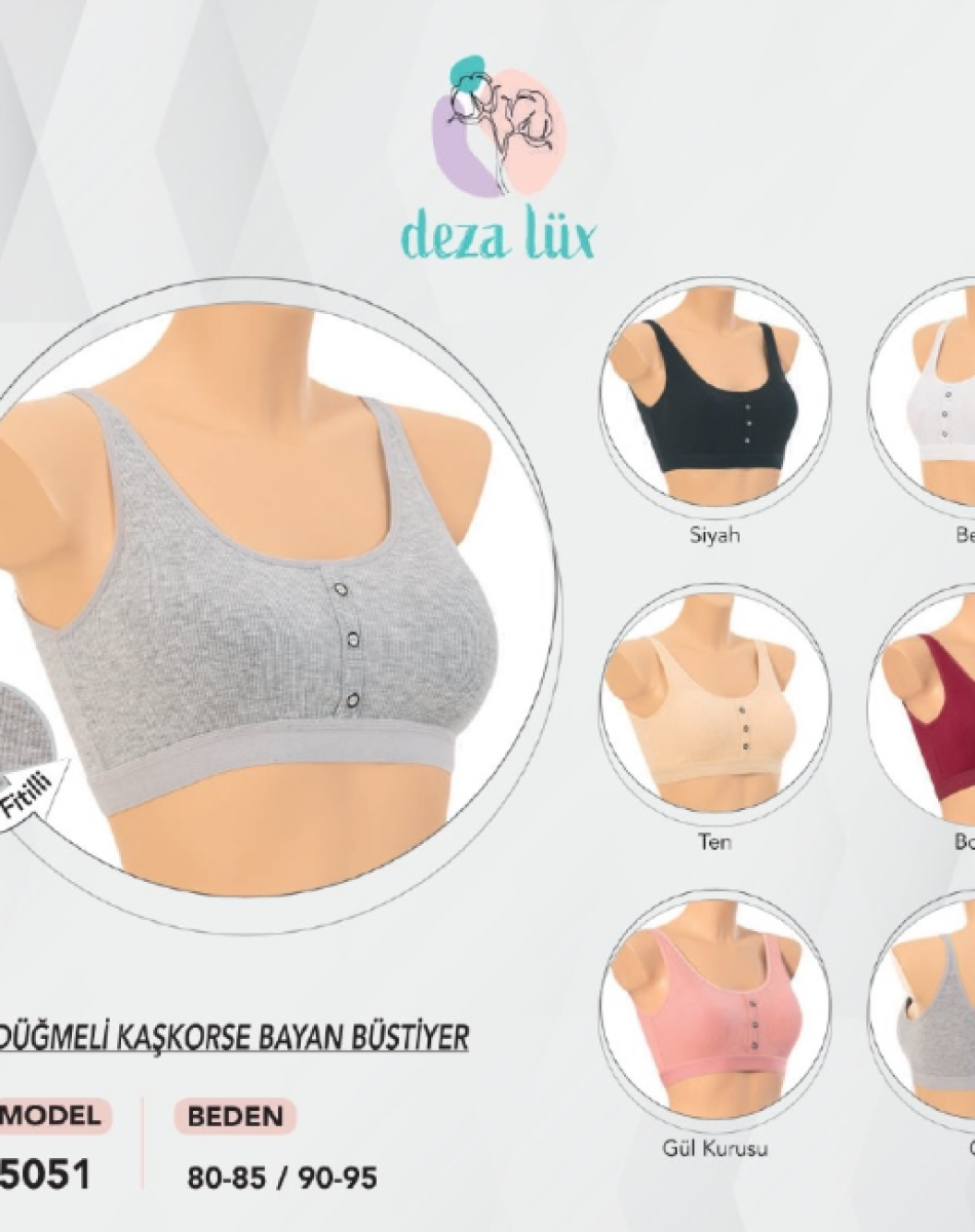 5051 DÜĞMELİ KAŞKORSE BAYAN BÜSTİYER