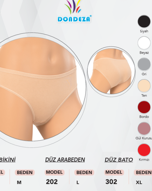 202 L BEDEN DÜZ KADIN KÜLOT