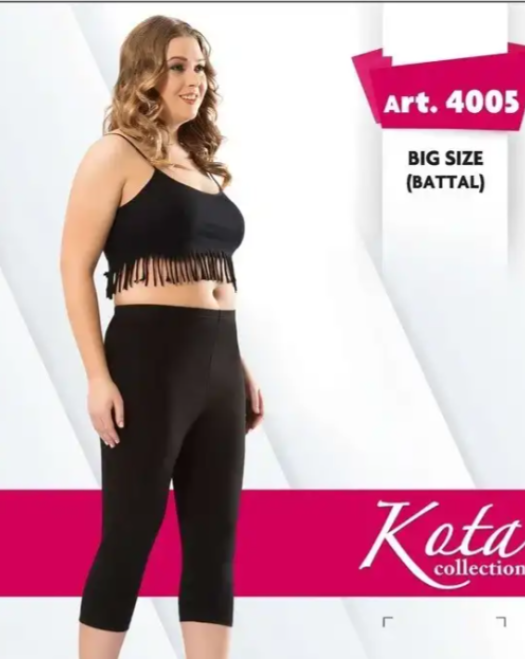 4005 KISA DÜZ PENYE KADIN TAYT