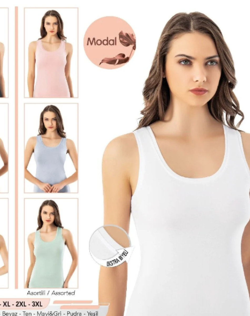 6603 GENİŞ ASKILI MODAL BAYAN ATLET