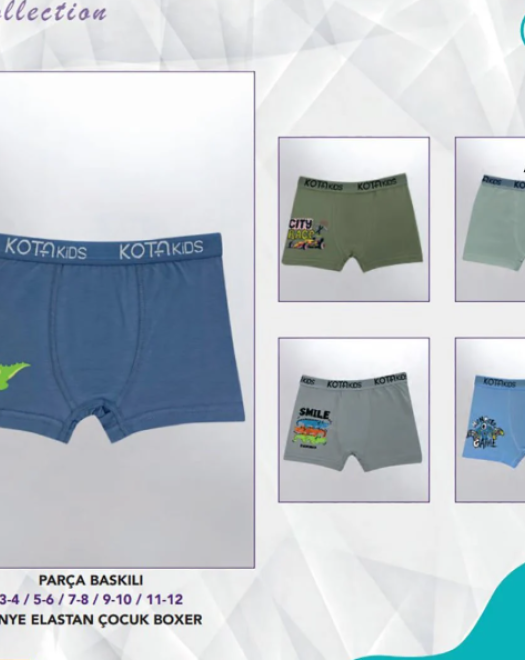 1005 BASKILI ERKEK ÇOCUK BOXER