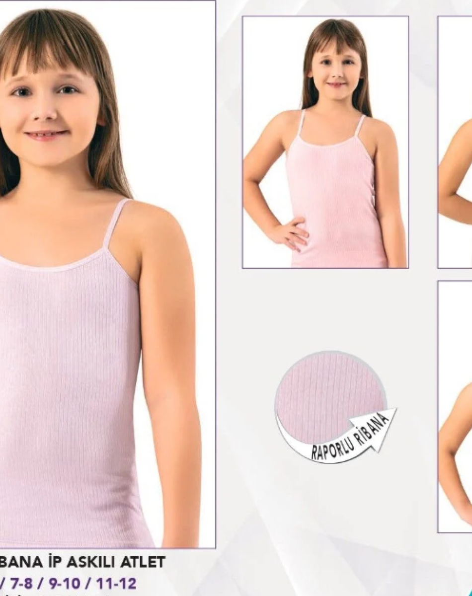 3420 RAPORLU İP ASKILI KIZ ATLET
