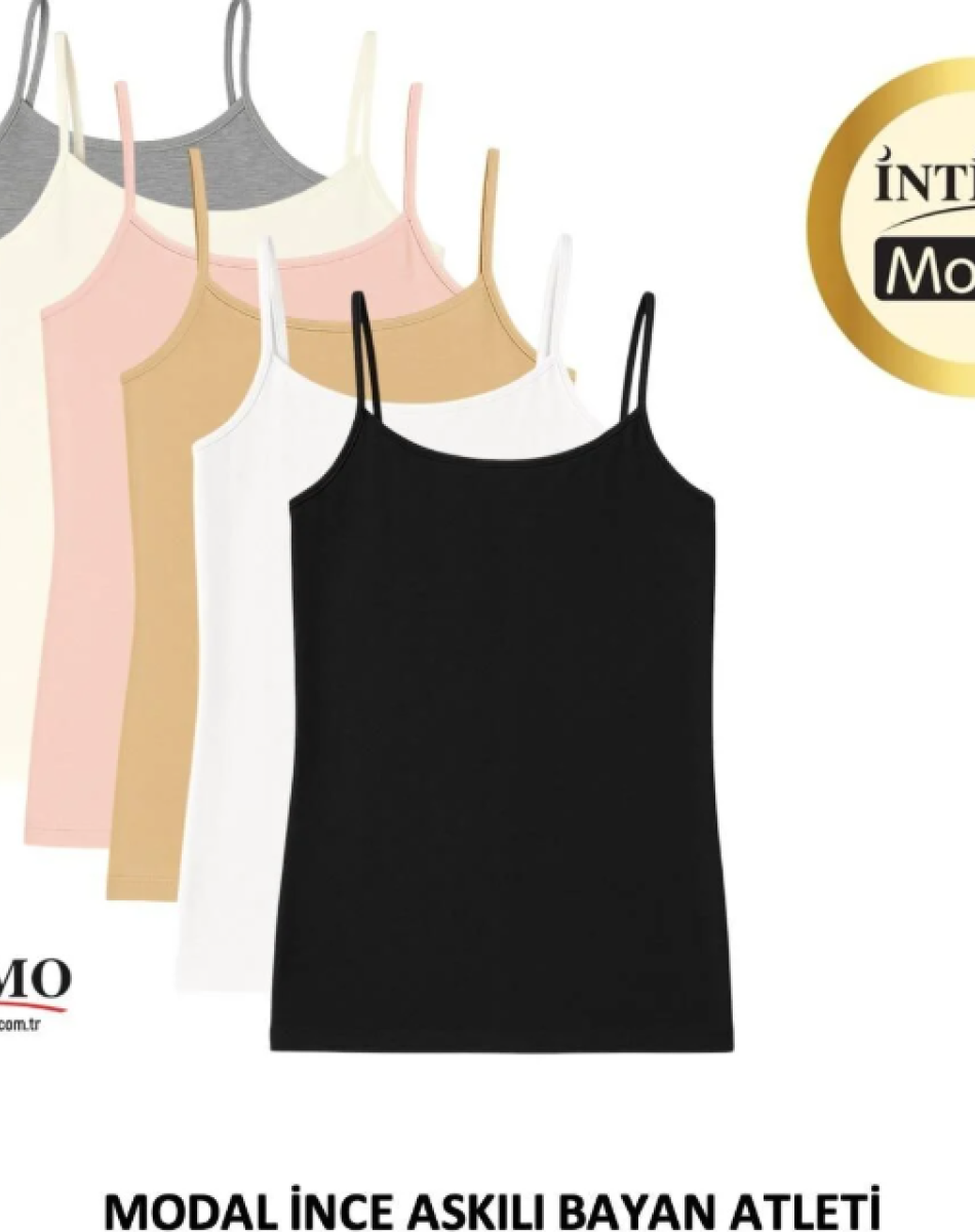 1800 MODAL İP ASKILI BAYAN ATLET
