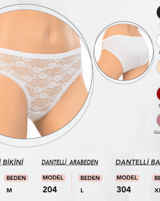 104 M BEDEN ÖNÜ DANTELLİ BİKİNİ