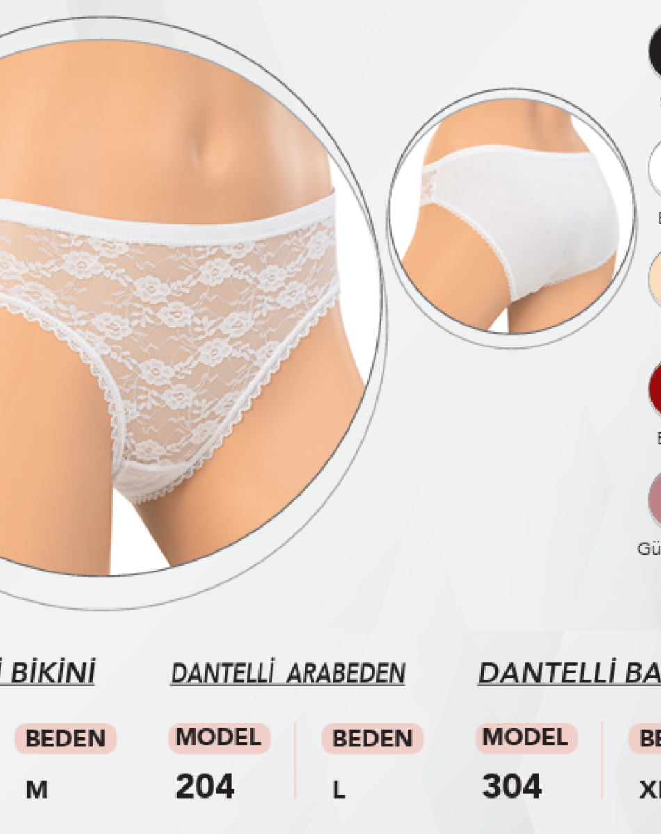 104 M BEDEN ÖNÜ DANTELLİ BİKİNİ