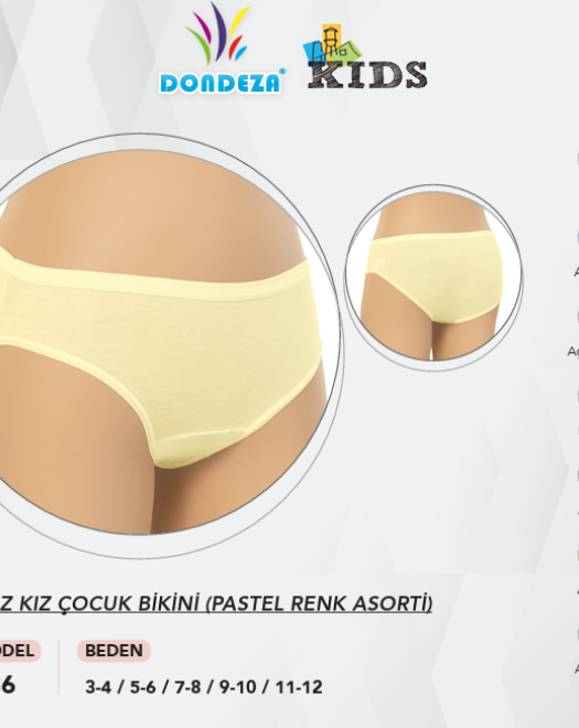 436 ÇOCUK KIZ DÜZ BİKİNİ