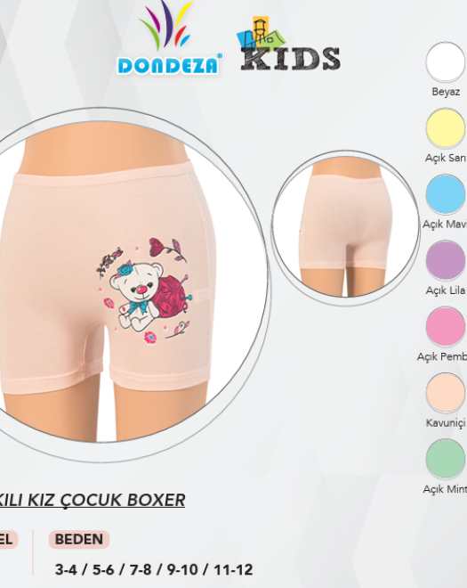 402 KIZ ÇOCUK BOXER