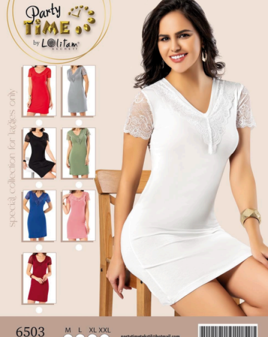 6503 KISA KOL DANTELLİ TUNİK