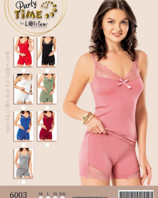 6003 DANTELLİ ŞORTLU TAKIM