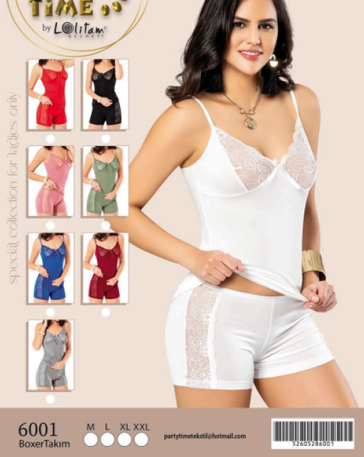 6001 PENYE DANTELLİ ŞORT TAKIM