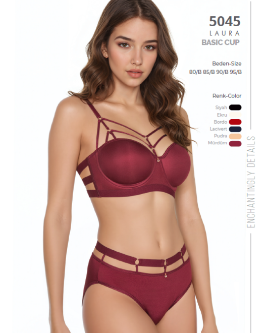 5045 BASIC CUP DESTEKSİZ ÇAPRAZ SÜTYEN TAKIM