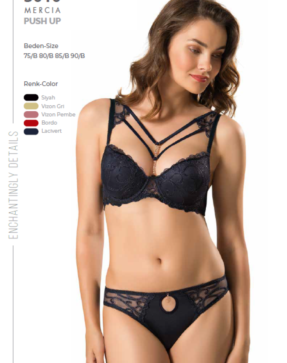 5010 PUSH UP DESTEKLİ DANTELLİ ÇAPRAZ SÜTYEN TAKIM