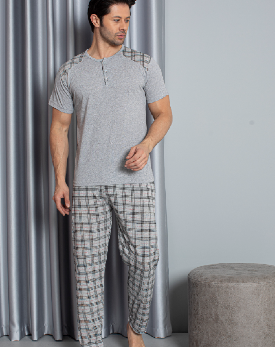 9055 SÜPREM KISA KOL ERKEK PİJAMA TAKIM