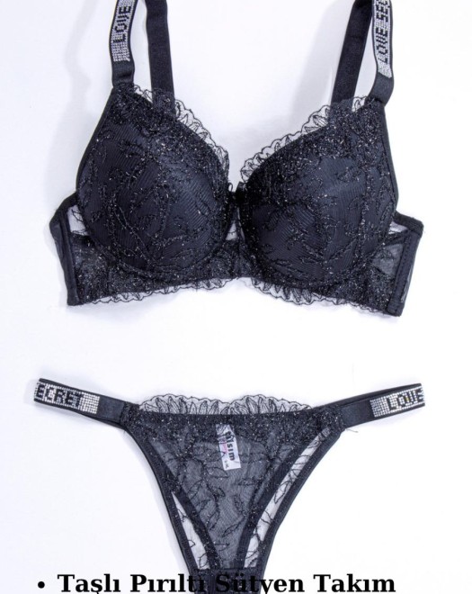 300 SİMLİ BRODE TAŞLI DOLGULU SÜTYEN TAKIM