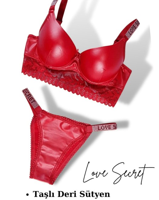 220 TAŞLI DERİ SÜTYEN TAKIM