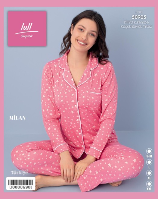 MİLAN DÜGMELİ UZUN KOL PİJAMA TAKIM