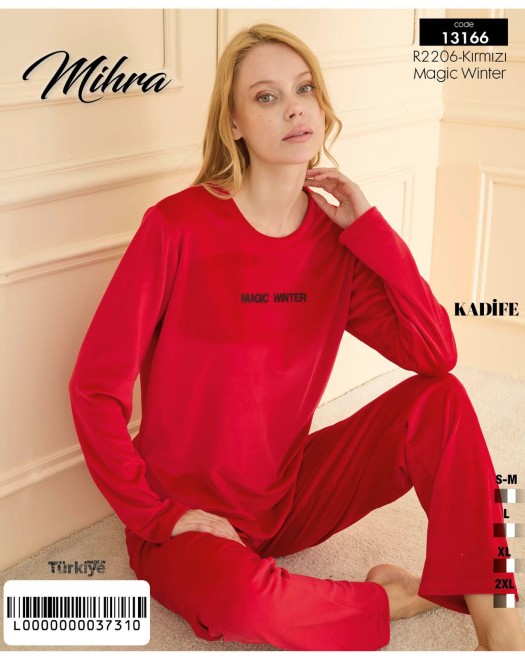 FIRANSIZ KADİFE PİJAMA TAKIMI 13166 +