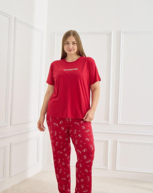 50502 MİLAN BATTAL KISAKOL KADIN PİJAMA TAKIM