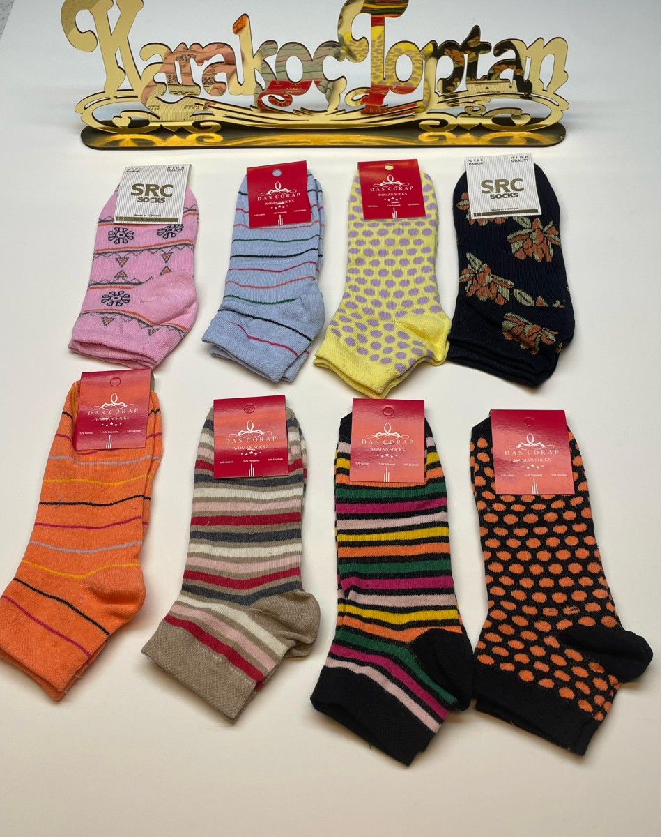 EKONOMİK DESENLİ KADIN PATİK