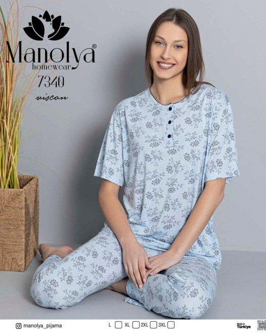 VİSKON ANNE PİJAMA TAKIM