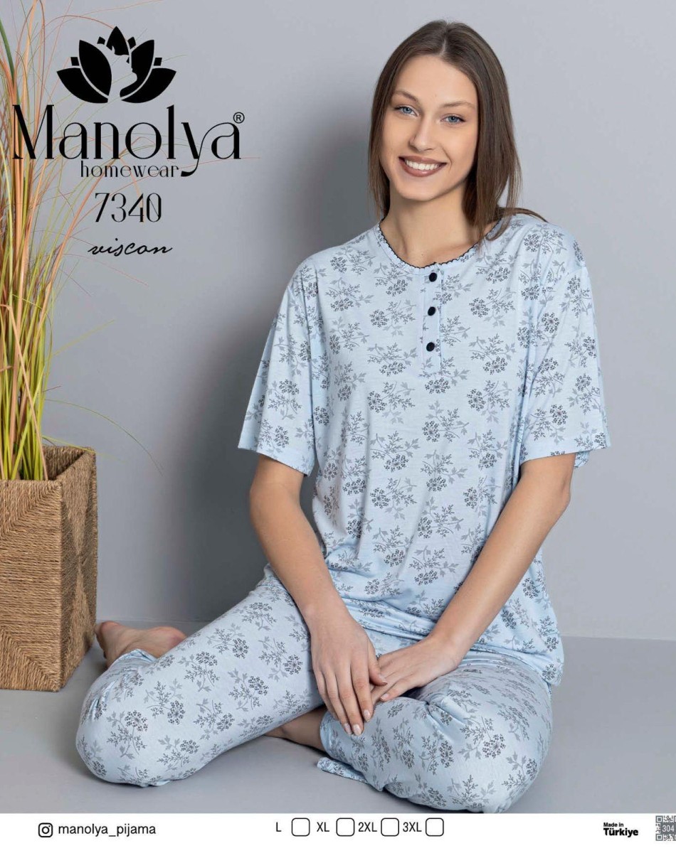 VİSKON ANNE PİJAMA TAKIM
