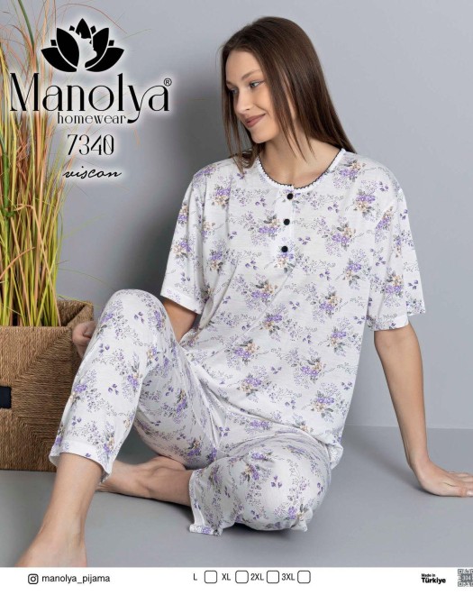 VİSKON ANNE PİJAMA TAKIM