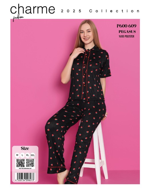 PEGASUS GÖMLEKLİ KADIN PİJAMA TAKIM