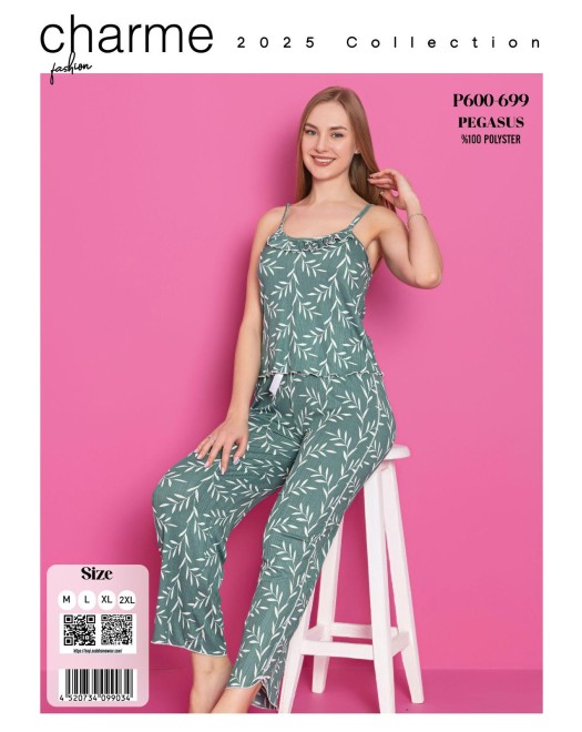 PEGASUS İP ASKI KADIN PİJAMA TAKIM