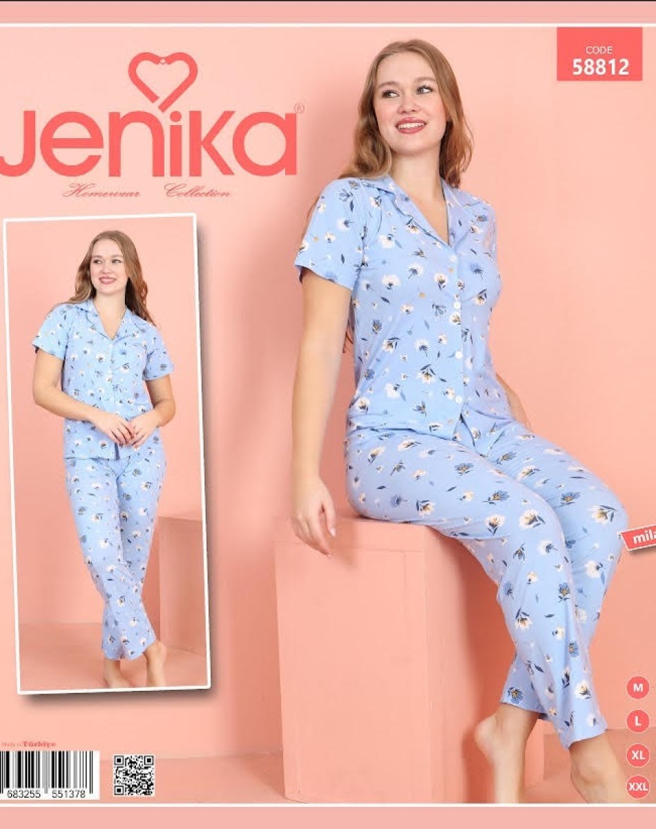 MİLAN DÜĞMELİ KADIN PİJAMA TAKIM