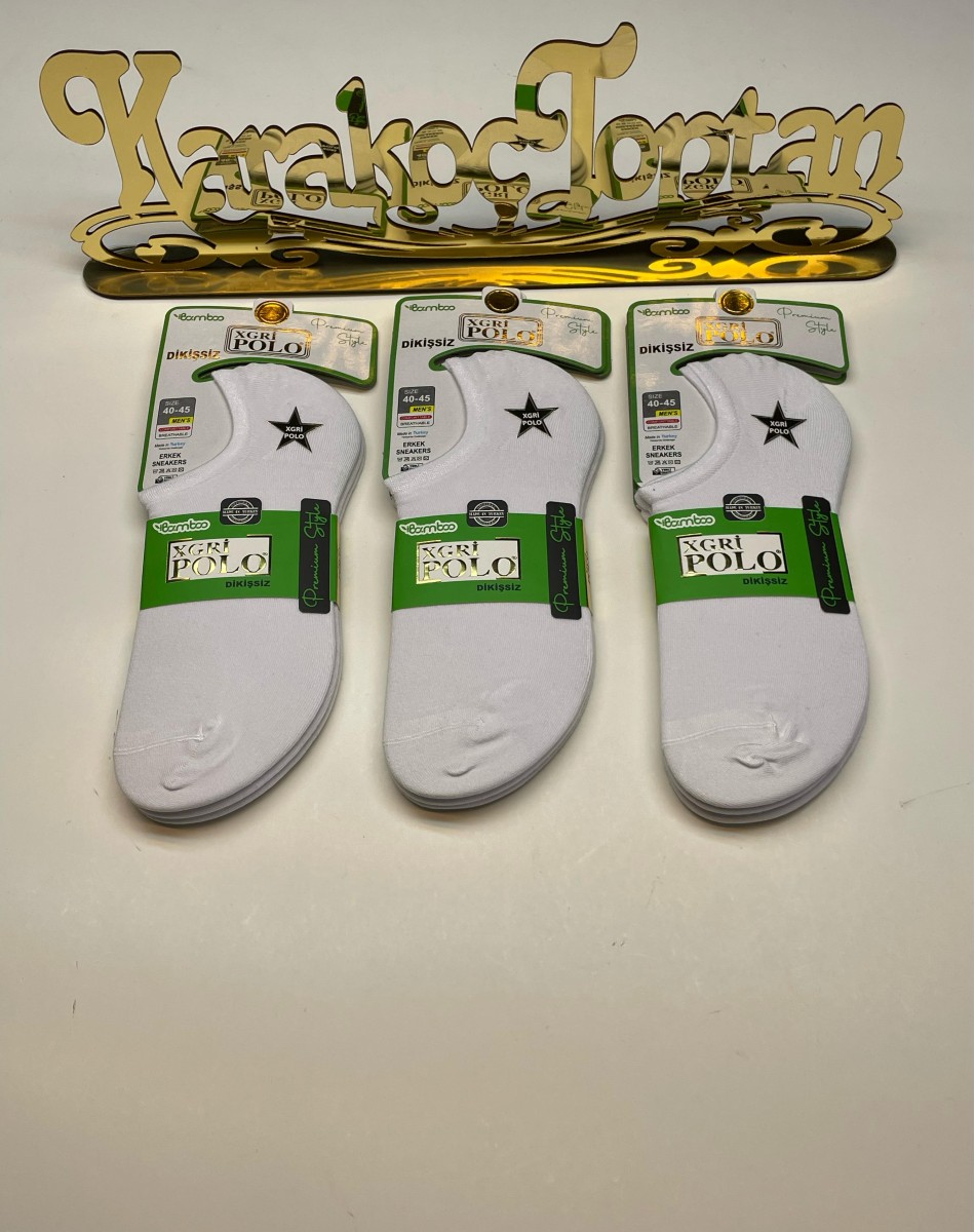 E-33 BAMBU DİKİŞSİZ PARFÜMLÜ ERKEK SNEAKERS ÇORAP