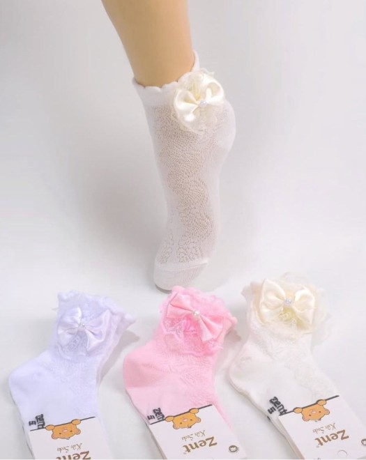 AKSESUARLI PARFÜMLÜ KIZ ÇOCUK PATİK