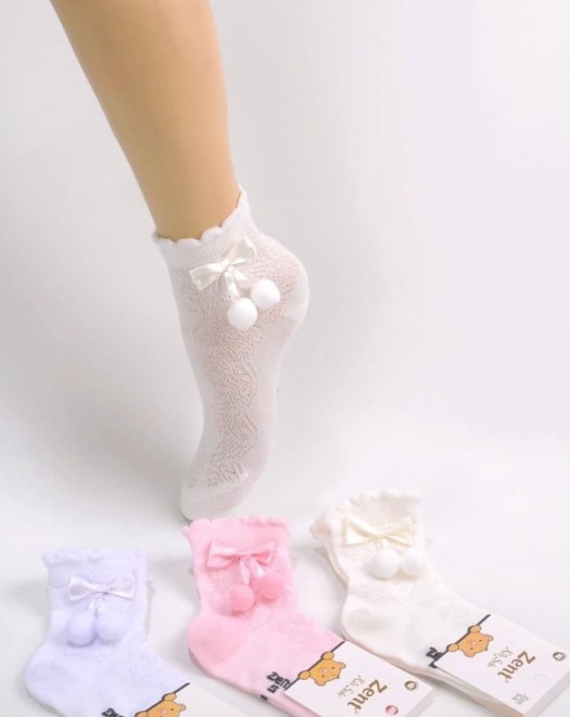 AKSESUARLI PARFÜMLÜ KIZ ÇOCUK PATİK