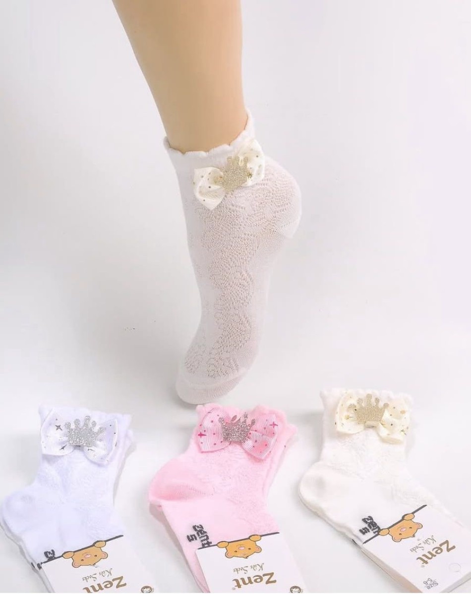 AKSESUARLI PARFÜMLÜ KIZ ÇOCUK PATİK