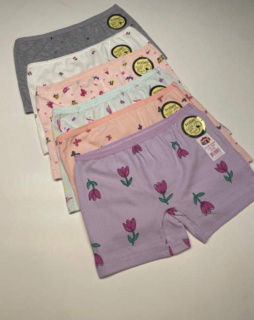 2547 RAPORLU BASKILI KIZ ÇOCUK BOXER