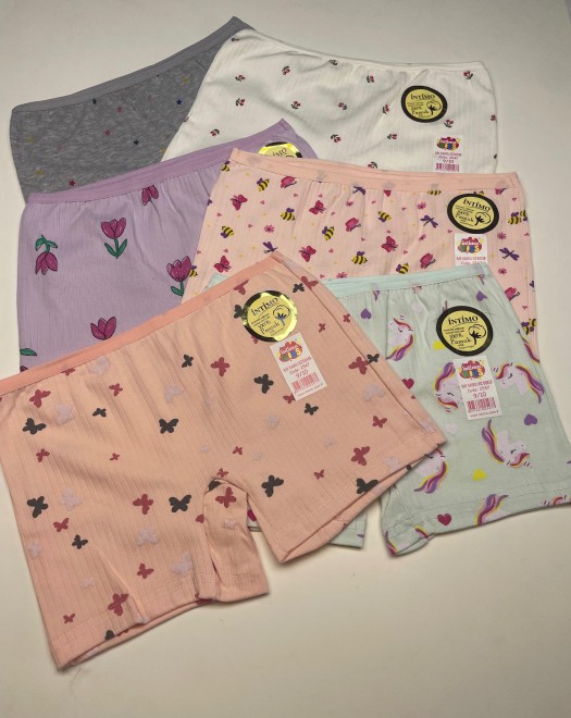 2547 RAPORLU BASKILI KIZ ÇOCUK BOXER