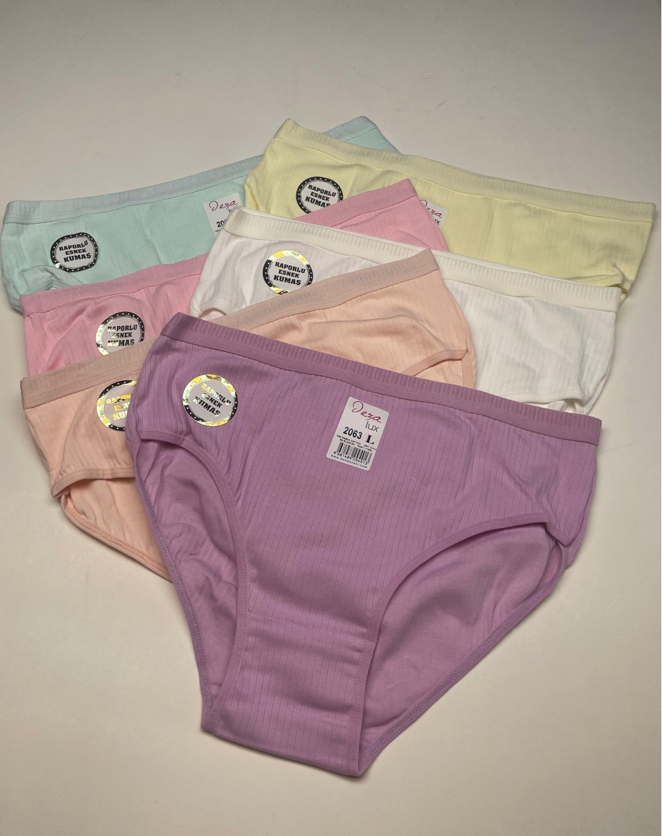 2063 L RAPORLU ESNEK KUMAŞ KADIN KÜLOT