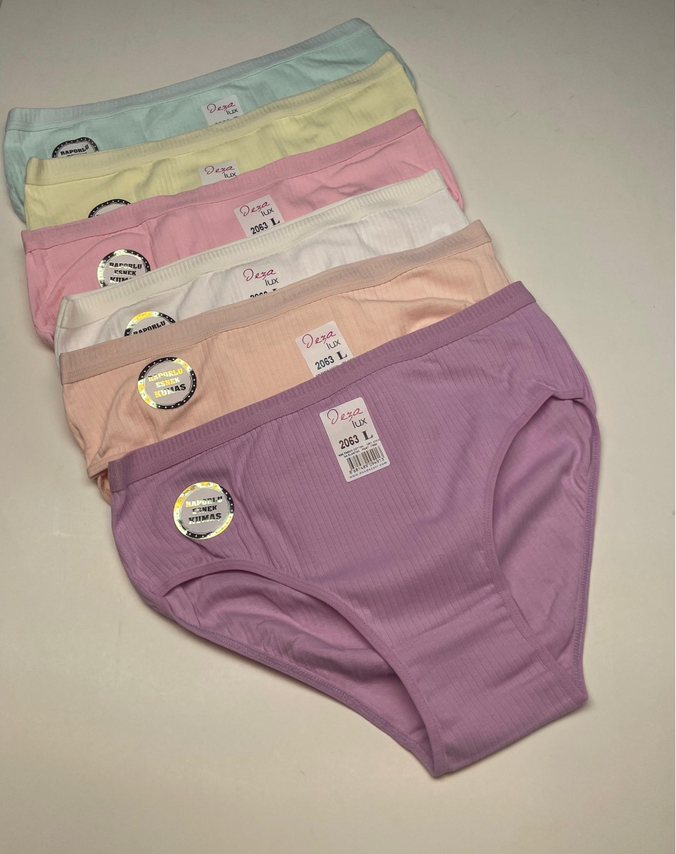 2063 L RAPORLU ESNEK KUMAŞ KADIN KÜLOT