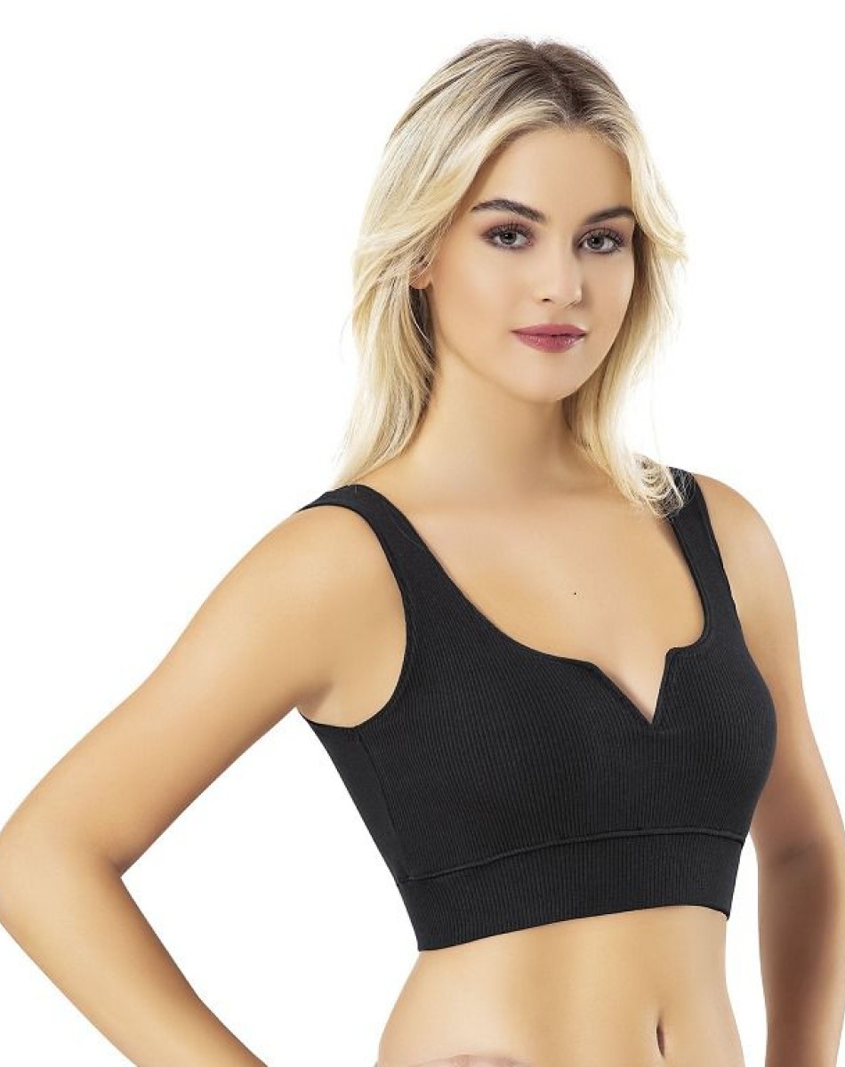 6807 RAPORLU RİBANA V YAKA CROP