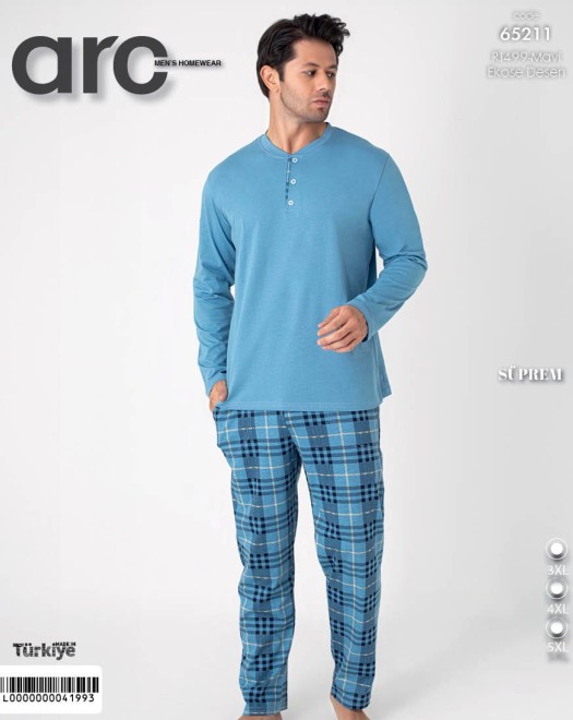 65211 BATTAL SÜPREM ERKEK PİJAMA TAKIM